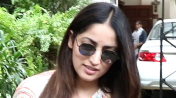 Yami Gautam waves at paps as she gets clicked in the city
