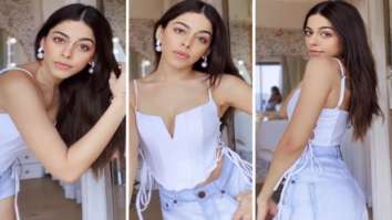 Alaya F sets goals for Gen-Z fashion in white corset top and denim shorts