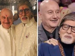 Amitabh Bachchan enjoys a massage from Uunchai co-star Anupam Kher on the sets of KBC 14; watch