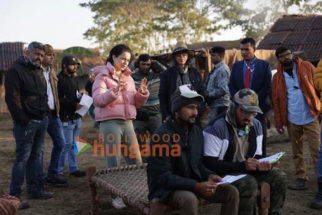 On the set of the movie Emergency