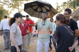 On the set of the movie Emergency