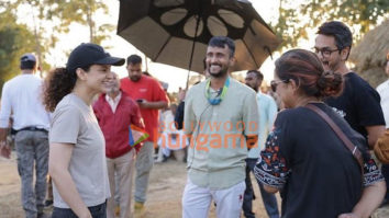 On the set of the movie Emergency