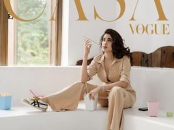 Janhvi Kapoor graces the Casa Vogue magazine cover dressed in sand coloured co-ord set