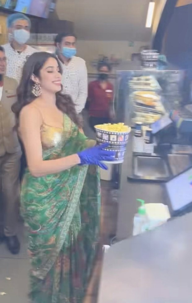 Janhvi Kapoor rocks a lilac lehenga while promoting Mili in Delhi; serves popcorn to audience at Delhi theatre