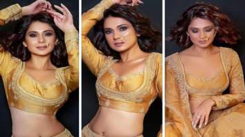 Jennifer Winget in mustard embroidered lehenga proves her ethnic game is always on point