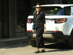 Karisma Kapoor waves at paps in an all black outfit