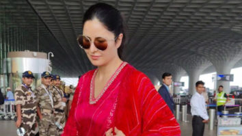 Katrina Kaif looks pretty in a salwar and orange dupatta