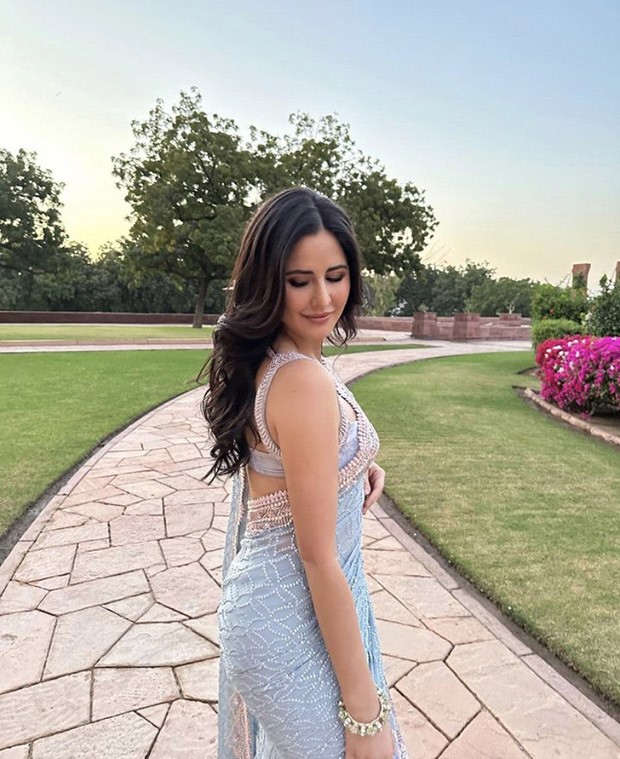 Katrina Kaif’s delightful pictures in an ice blue saree by Manish Malhotra is perfectly tackling our Monday Morning Blues