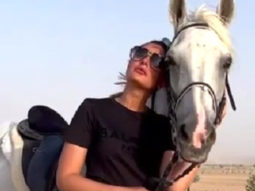 Nargis Fakhri enjoys horse riding in the desert