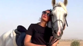 Nargis Fakhri enjoys horse riding in the desert