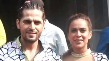 Nia Sharma gets clicked with her choreographer in mirror themed outfit