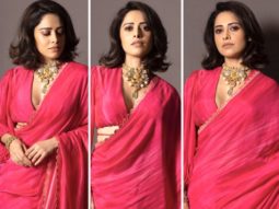 Nushrratt Bharuccha’s fuchsia ombre saree worth Rs. 39K is the one you need to bookmark for your wedding