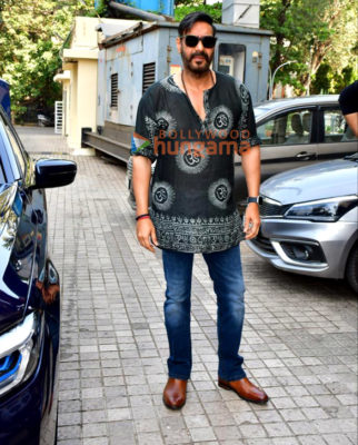 Photos: Ajay Devgn, Bhushan Kumar and Kumar Mangat Pathak attend the teaser preview of the film Bholaa
