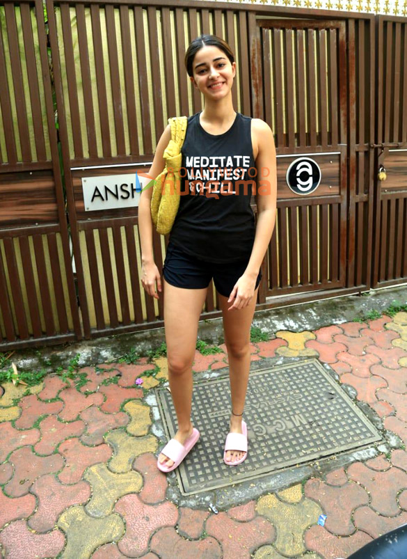 Photos: Ananya Panday spotted outside yoga class in Bandra