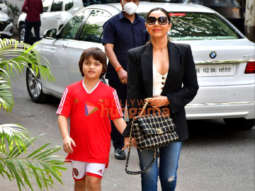 Photos: Gauri Khan and AbRam Khan snapped outside a cafe in Bandra