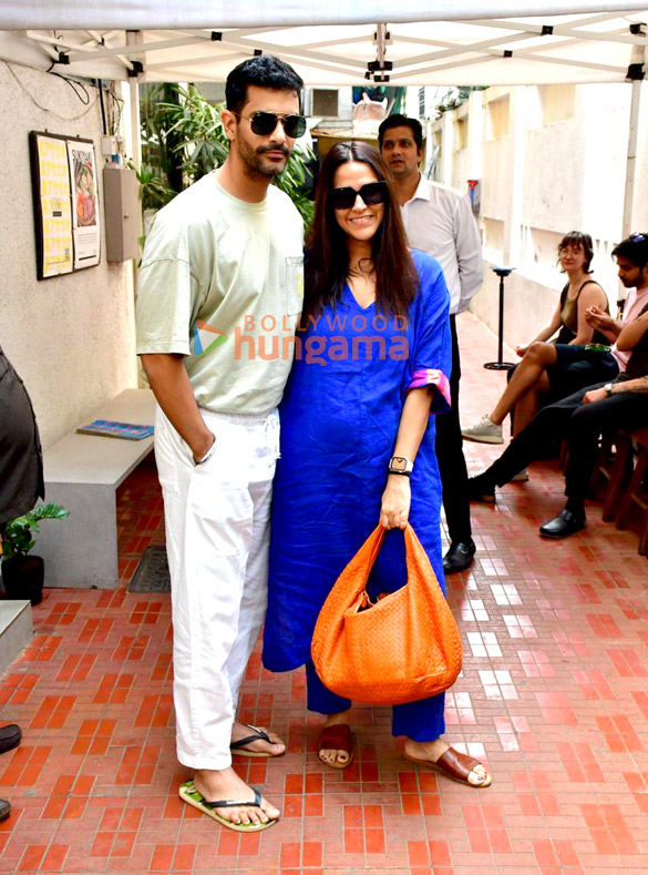 photos neha dhupia and angad bedi snapped outside a cafe in bandra 1