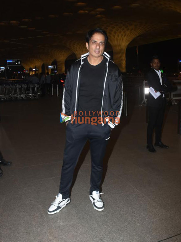 photos nora fatehi sonu sood and hansika motwani snapped at the airport 1