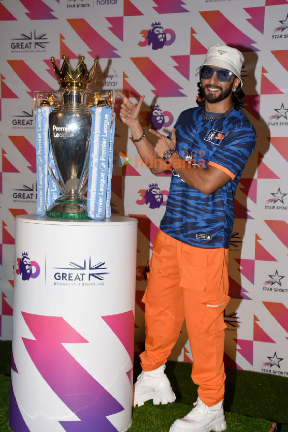 photos ranveer singh attends the launch of great britain northern ireland football premiere league 2
