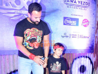 Photos: Saif Ali Khan snapped with son Taimur Ali Khan attending the Independence Rock event