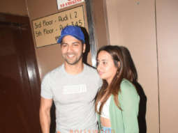 Photos: Varun Dhawan, Natasha Dalal and Kriti Sanon snapped at PVR Juhu