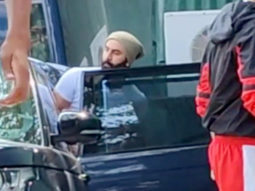 Ranbir Kapoor waves at paps from his gorgeous Range Rover