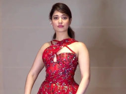 Tamannaah Bhatia dresses up in a mesmerizing red gown for Filmfare Awards