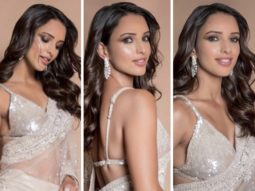 Tripti Dimri spells elegance in a gorgeous silver and ivory saree and strappy sequin blouse