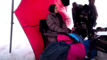 Warina Hussain shivers in Kashmir’s snowy weather