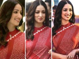Yami Gautam is a sight to behold in Anita Dongre’s red bandhani saree worth Rs.56K for The 53rd International Film Festival of India