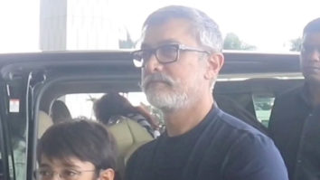 Aamir Khan gets clicked with Kiran Rao and son at the airport