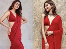Fashion Face Off: Pooja Hegde or Ananya Panday, who styled the red Arpita Mehta saree better?