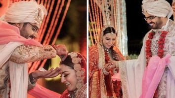 Hansika Motwani shares first pics from wedding with Sohael Khaturiya; stuns in red and golden lehenga