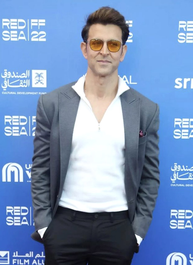 Hrithik Roshan looks suave as ever in grey jacket and black pants as he makes a stylish appearance at Red Sea Film Festival