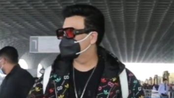 Karan Johar gets clicked at the airport, poses with his kids Yash and Ruhi