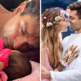 Karan Singh Grover relaxes with Devi in the fresh still; Bipasha Basu calls them “love”