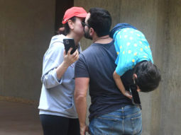 Kareena Kapoor Khan and Saif Ali Khan share a sweet kiss but Taimur Ali Khan steals the show