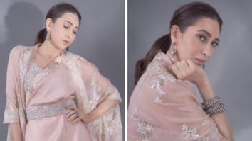 Karisma Kapoor is the queen of ethnic fashion, as evidenced by her most recent photos wearing blush pink outfit
