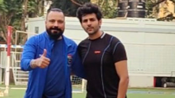 Kartik Aaryan spotted at a football match in Juhu
