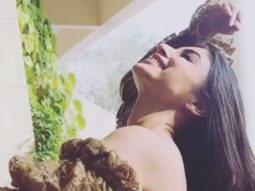 Mouni Roy looks the happiest as she swirls around in a frilled dress