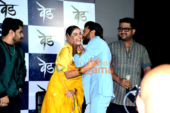 photos riteish deshmukh and genelia dsouza snapped attending the trailer launch of ved 9