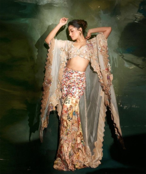 Rashmika Mandanna makes a wedding statement in a sparkling ivory embroidered ethnic co-ord ensemble