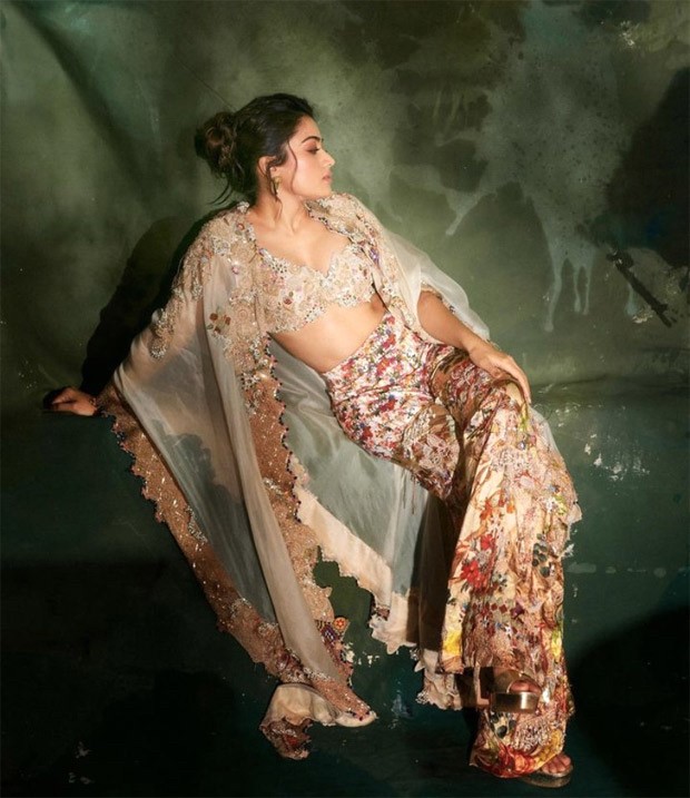 Rashmika Mandanna makes a wedding statement in a sparkling ivory embroidered ethnic co-ord ensemble