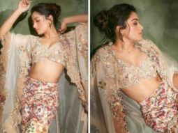 Rashmika Mandanna makes a wedding statement in a sparkling ivory embroidered ethnic co-ord ensemble