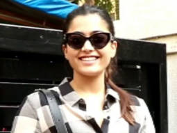 Rashmika Mandanna poses with fans for a picture post lunch at Mizu