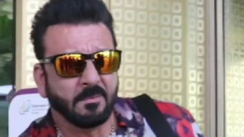 Sanjay Dutt looks dashing in a flowery shirt at the airport