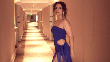 Sanya Malhotra looks scintillating in an electric blue fringe cut-out dress