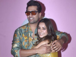 Shehnaaz Gill hugs Vicky Kaushal, looks super glam in a traditional yellow outfit