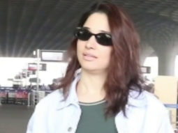 Tamannaah Bhatia sports a comfy casual look as she smiles for paps at the airport