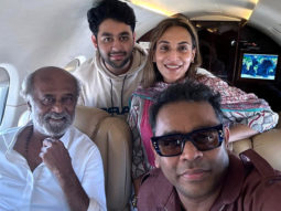 This photo of Rajinikanth and his daughter Aishwarya flying with A R Rahman and his son A R Ameen is EPIC!