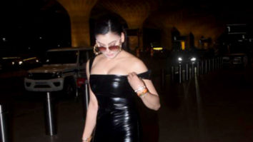 Urvashi Rautela looks drop dead gorgeous in a black outfit at the airport